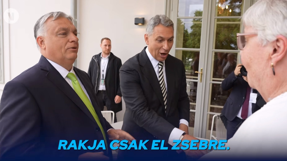 Videó: késsel fogadták Orbán Viktort, a miniszterelnök jót mulatott rajta